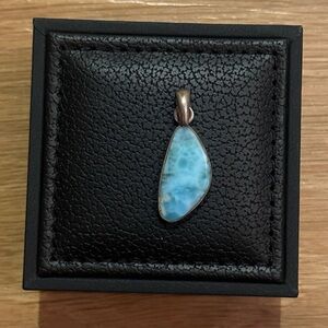 Sterling Silver Blue Gem Stone Pendant